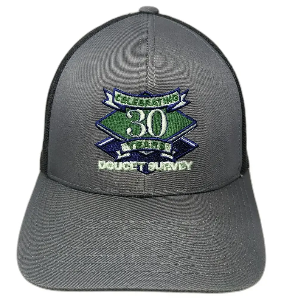 Pacific Headwear Trucker Hat Gray One Size 30 Year Anniversary Doucet Survey